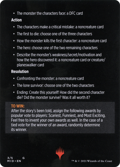 Into the Story: Horror Edition // Into the Story (cont'd)  [Innistrad: Midnight Hunt Minigames]