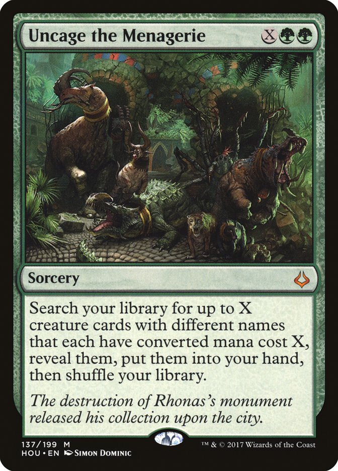 Uncage the Menagerie [Hour of Devastation] Foil