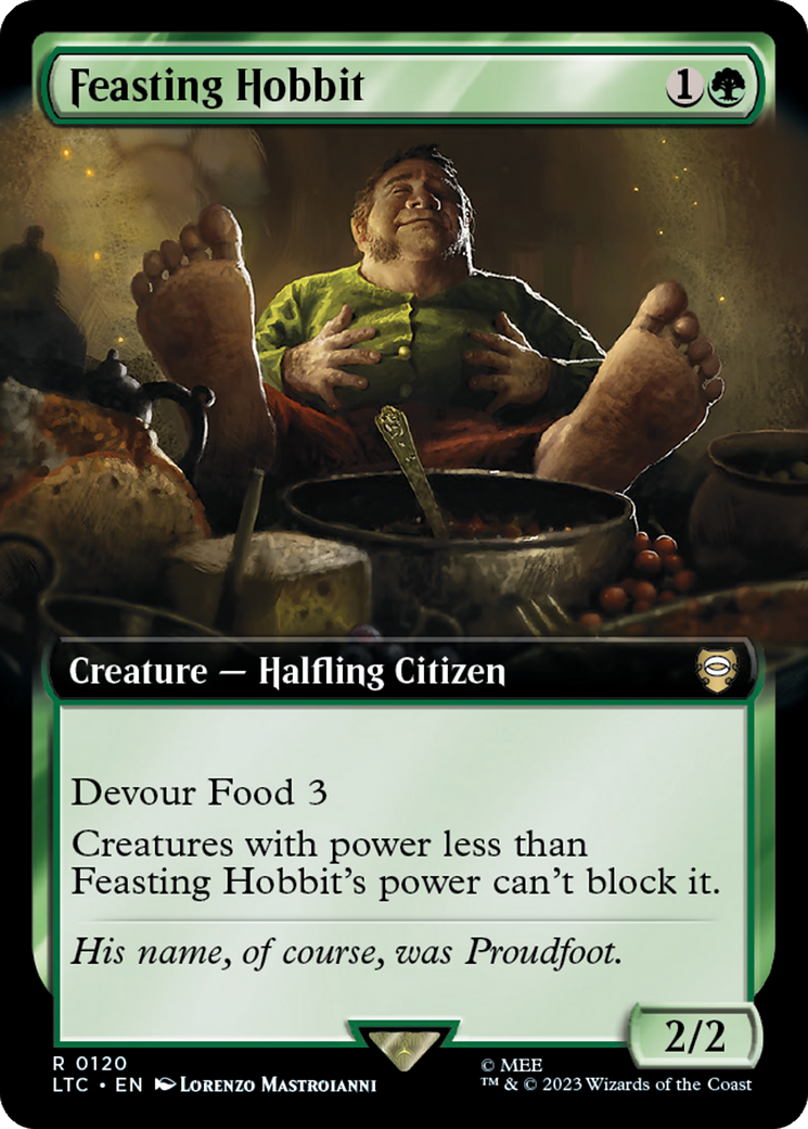 Feasting Hobbit (Extended Art) [The Lord of the Rings: Tales of Middle-Earth Commander] Foil