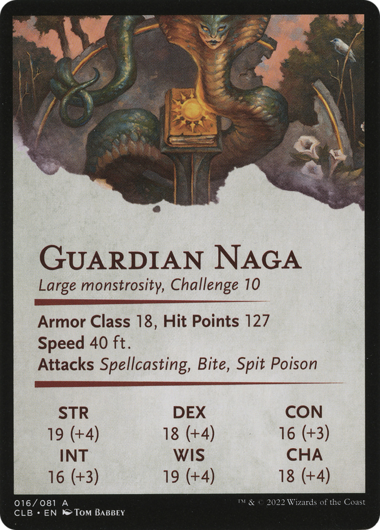 Guardian Naga // Guardian Naga  [Battle for Baldur's Gate Art Series] (Borderless) Foil