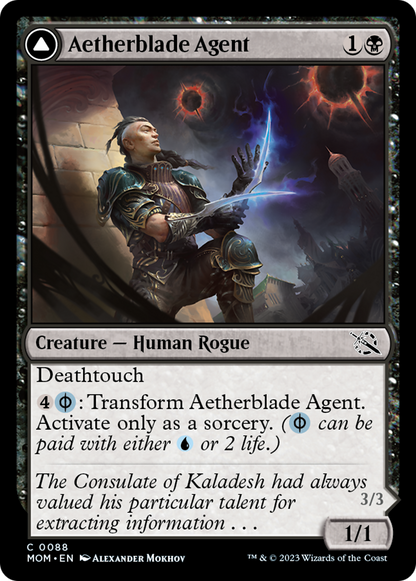 Aetherblade Agent // Gitaxian Mindstinger [March of the Machine] Foil