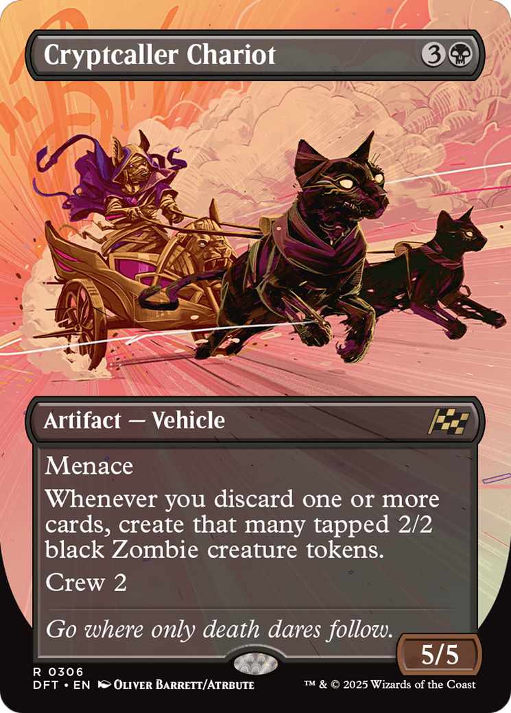 Cryptcaller Chariot (Borderless) [Aetherdrift] Foil