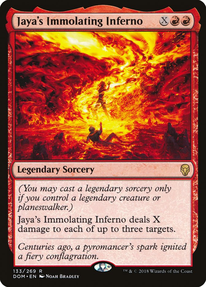 Jaya's Immolating Inferno [Dominaria] Foil