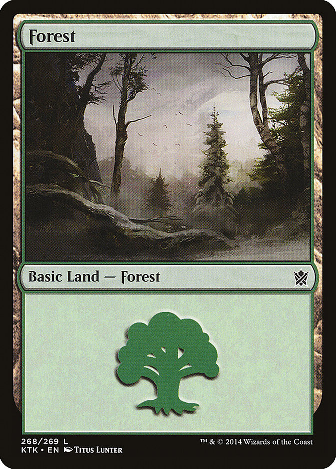 Forest (268) [Khans of Tarkir] Foil