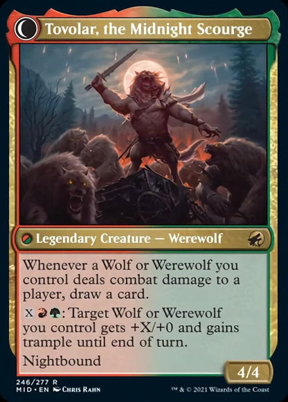 Tovolar, Dire Overlord // Tovolar, the Midnight Scourge [Innistrad: Midnight Hunt] Foil