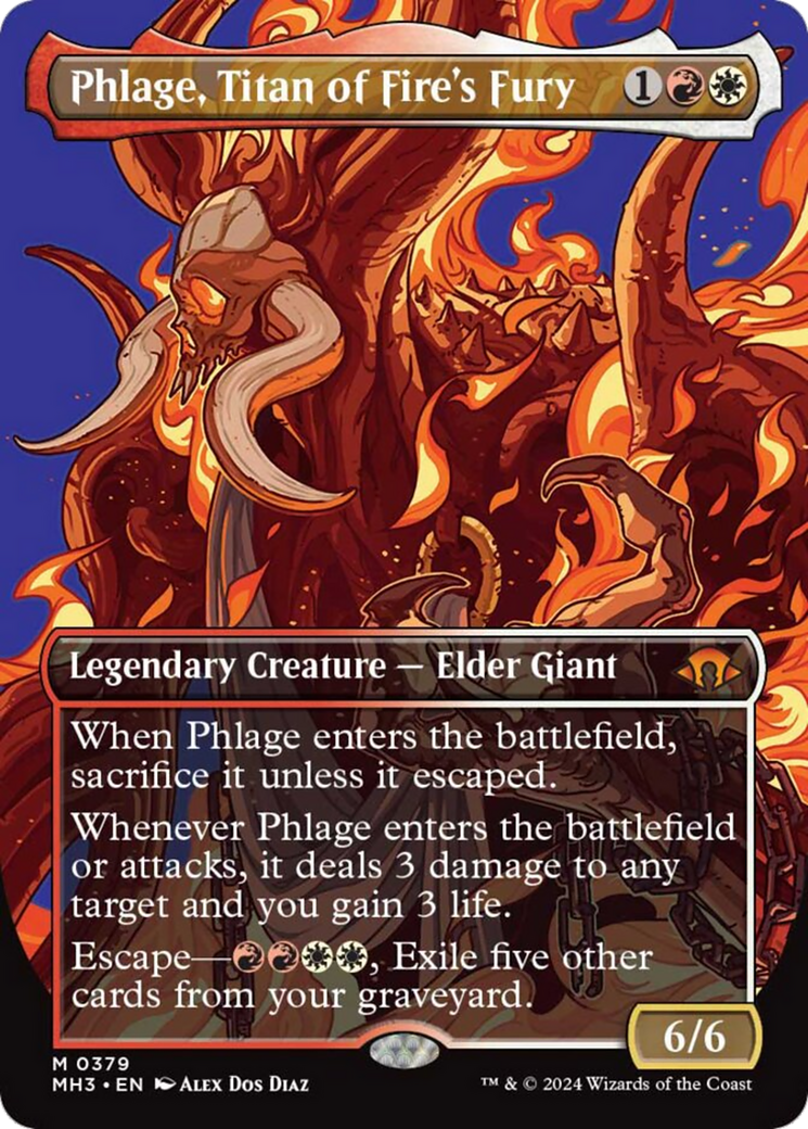 Phlage, Titan of Fire's Fury (Borderless) [Modern Horizons 3] Foil