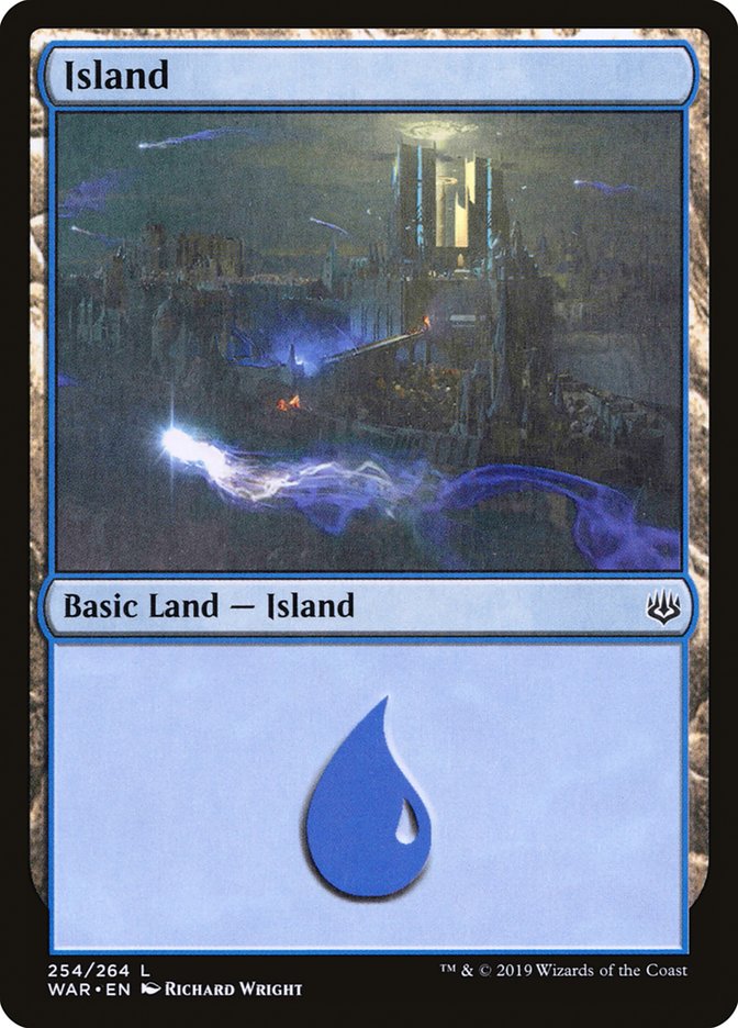 Island (254) [War of the Spark] Foil