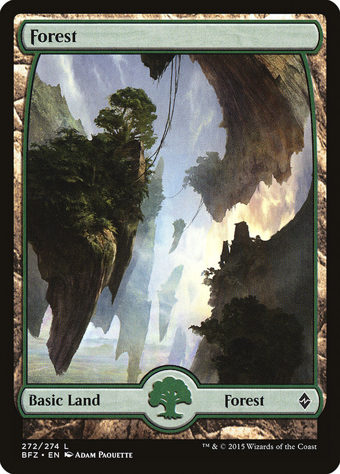 Forest (272) (Full Art) [Battle for Zendikar] Foil
