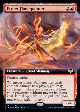 Efreet Flamepainter (Extended Art) [Strixhaven: School of Mages] Foil