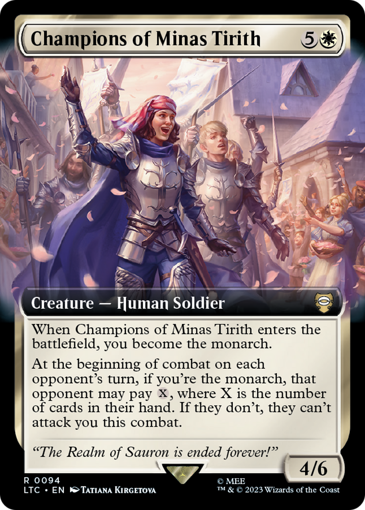 Champions of Minas Tirith (Extended Art) [The Lord of the Rings: Tales of Middle-Earth Commander] Foil