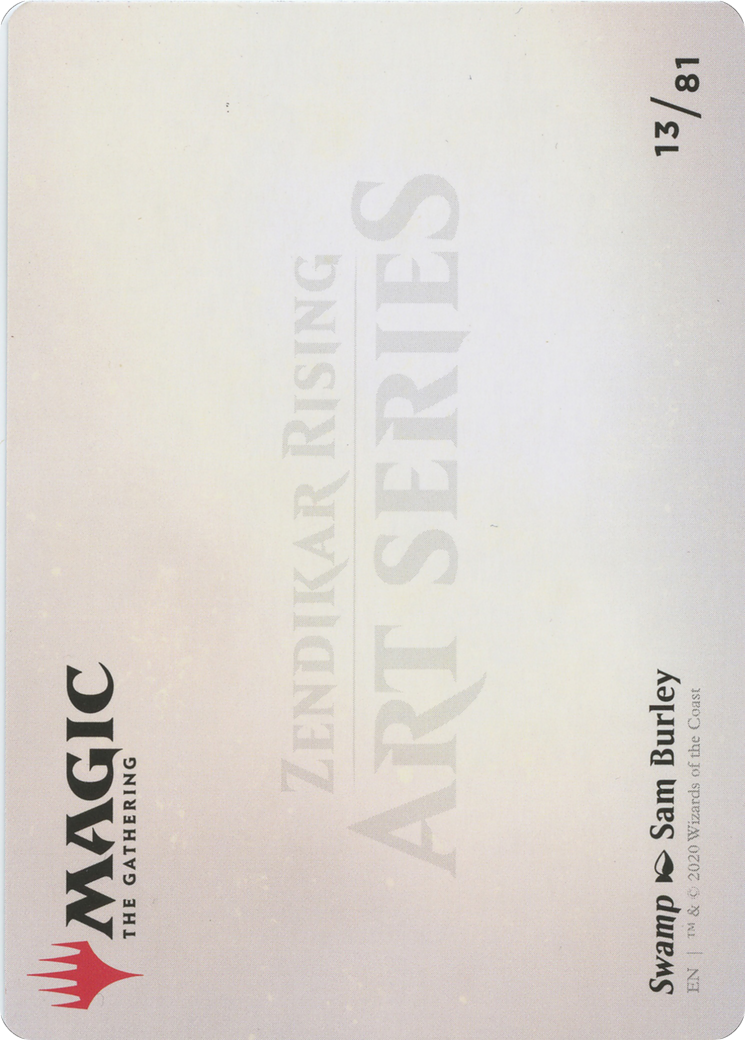 Swamp // Swamp  [Zendikar Rising Art Series] (Borderless) Foil
