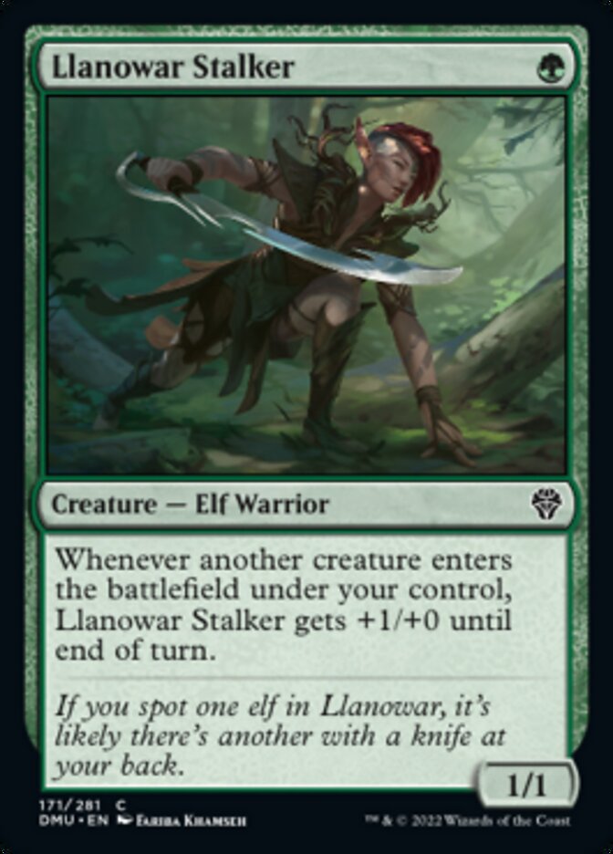 Llanowar Stalker [Dominaria United] Foil