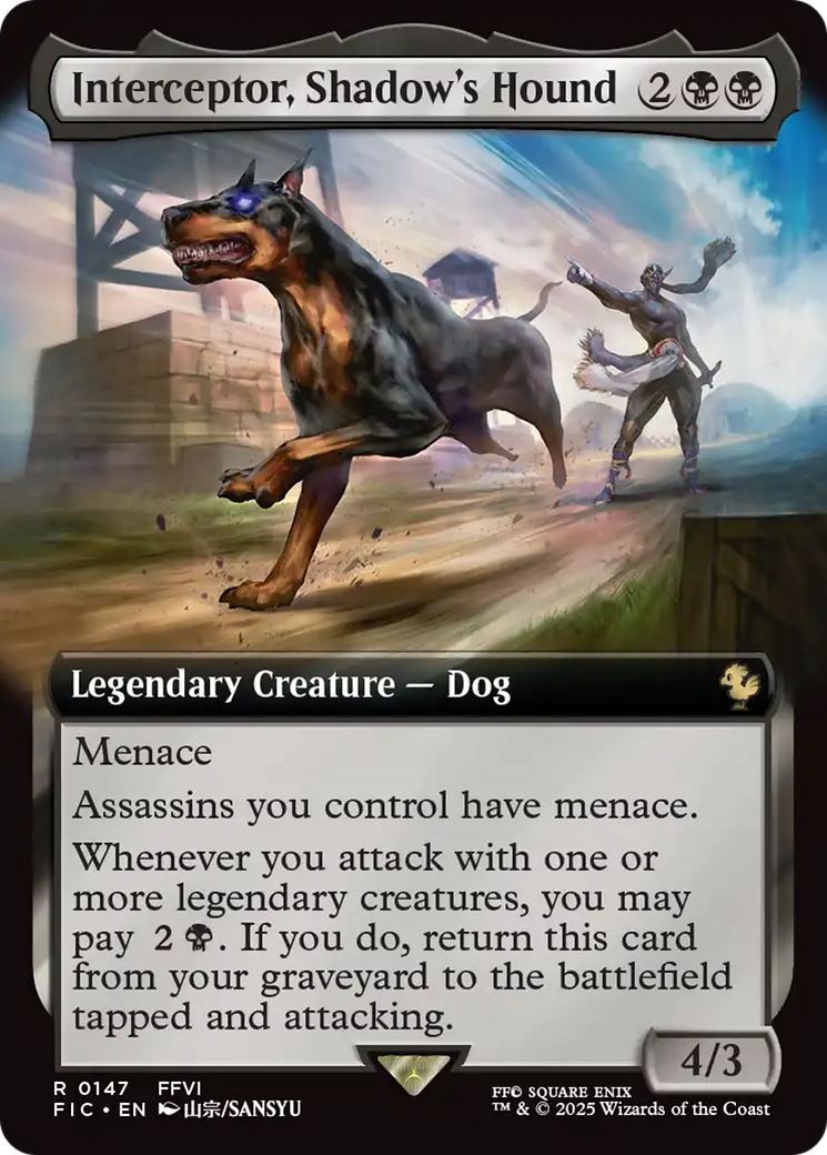 Interceptor, Shadow's Hound (Extended Art) [FINAL FANTASY Commander] Foil
