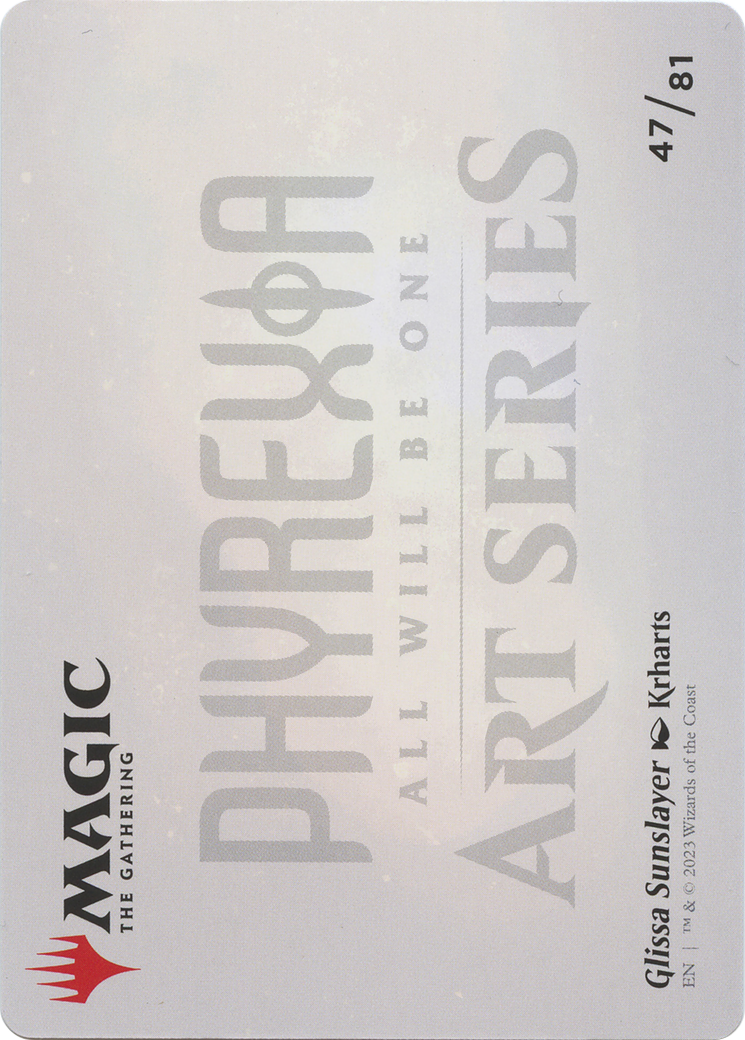 Glissa Sunslayer // Glissa Sunslayer  [Phyrexia: All Will Be One Art Series] (Borderless) Foil