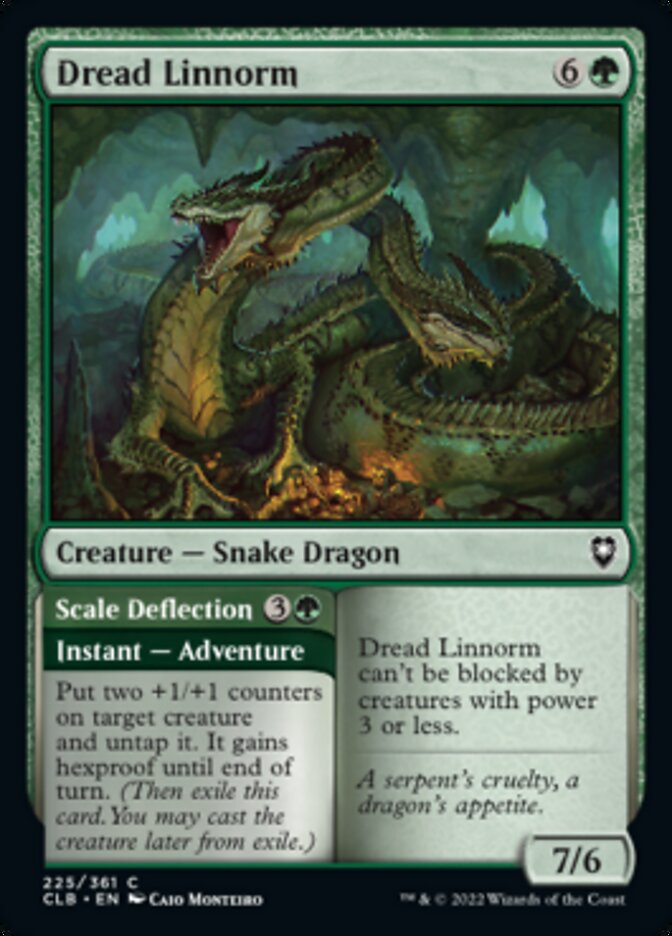 Dread Linnorm // Scale Deflection [Commander Legends: Battle for Baldur's Gate] Foil