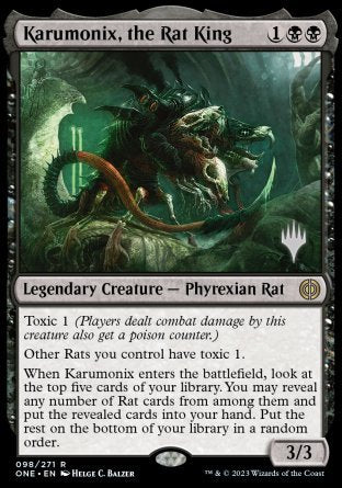 Karumonix, the Rat King (Promo Pack) [Phyrexia: All Will Be One Promos] Foil