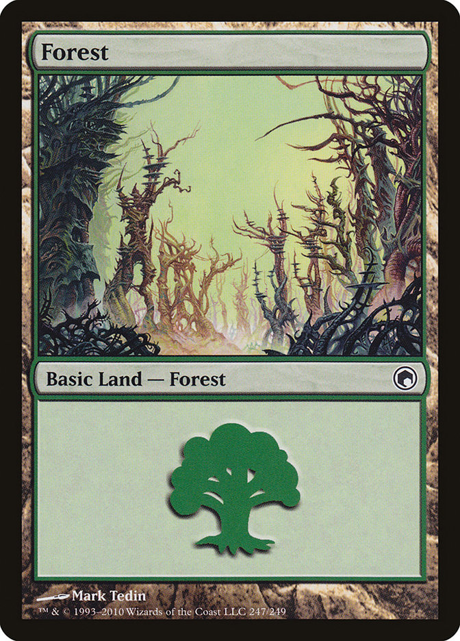 Forest (247) [Scars of Mirrodin] Foil