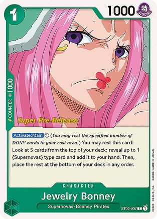 Jewelry Bonney (ST02-007) - [Super Pre-Release Starter Deck 2: Worst Generation]