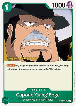 Capone"Gang"Bege (ST02-004) - [Super Pre-Release Starter Deck 2: Worst Generation]