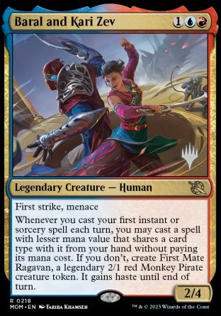 Baral and Kari Zev (Promo Pack) [March of the Machine Promos] Foil