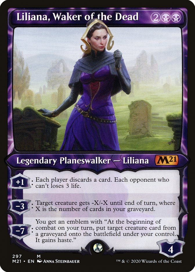 Liliana, Waker of the Dead (Showcase) [Core Set 2021] Foil