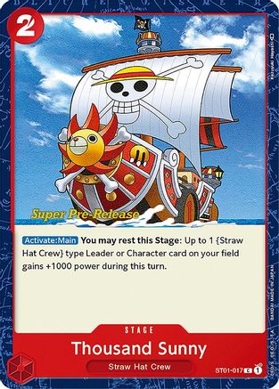 Thousand Sunny (ST01-017) - [Super Pre-Release Starter Deck 1: Straw Hat Crew]