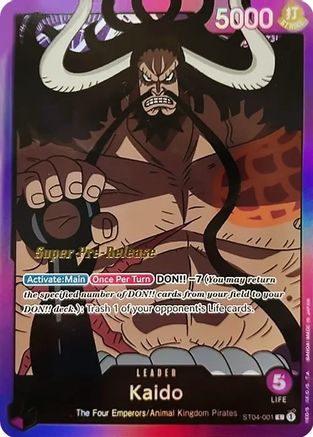 Kaido (001) (ST04-001) - [Super Pre-Release Starter Deck 4: Animal Kingdom Pirates] Foil