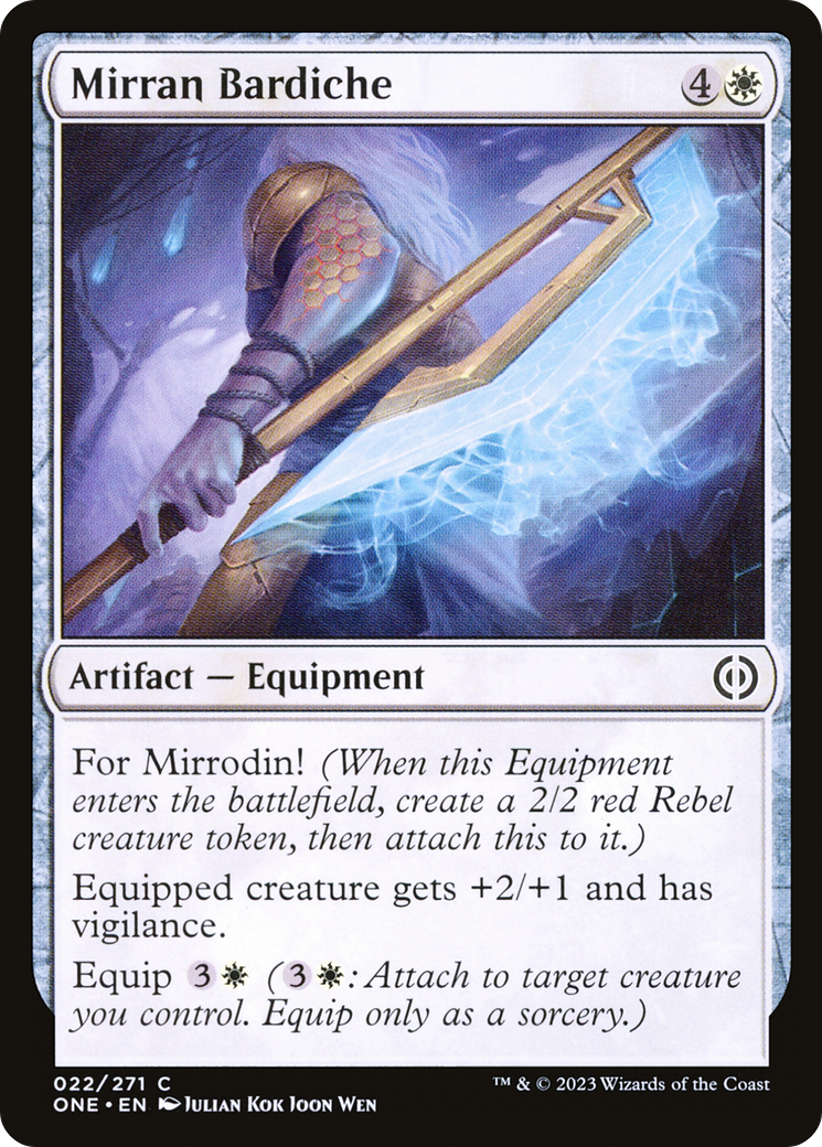 Mirran Bardiche [Phyrexia: All Will Be One] Foil