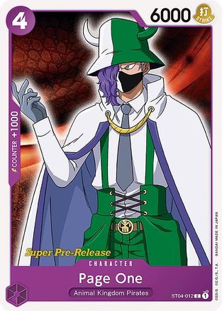 Page One (ST04-012) - [Super Pre-Release Starter Deck 4: Animal Kingdom Pirates]