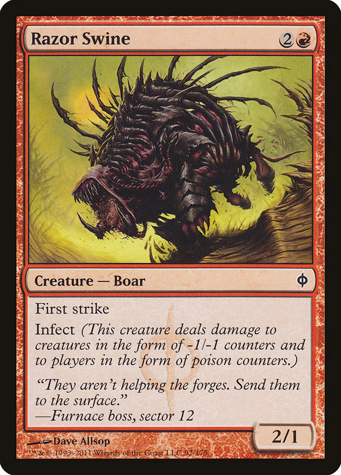Razor Swine [New Phyrexia] Foil