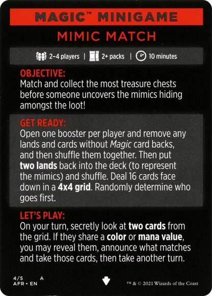 Mimic Match // Mimic Match (cont'd)  [Adventures in the Forgotten Realms Minigames] Foil