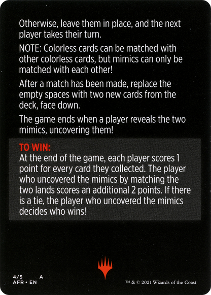 Mimic Match // Mimic Match (cont'd)  [Adventures in the Forgotten Realms Minigames] Foil