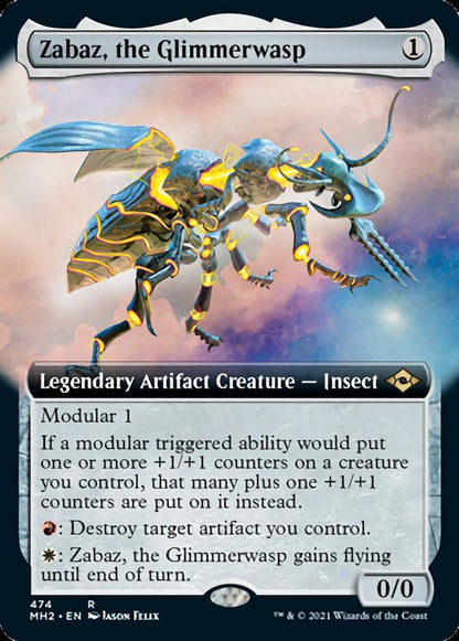 Zabaz, the Glimmerwasp (Extended Art) [Modern Horizons 2] Foil