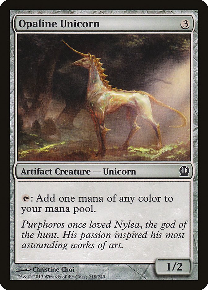 Opaline Unicorn [Theros] Foil