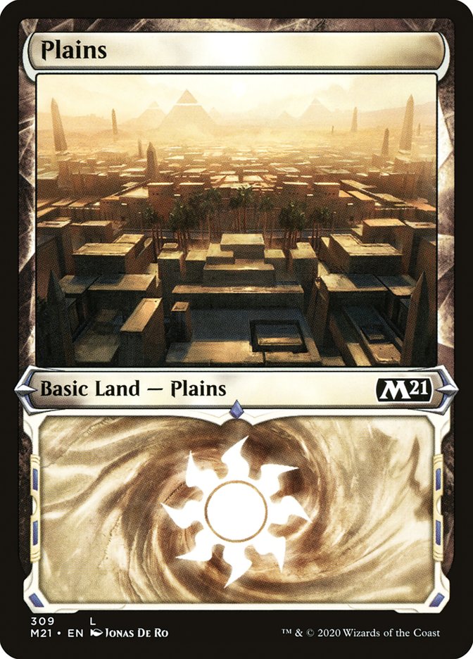 Plains (309) (Showcase) [Core Set 2021] Foil