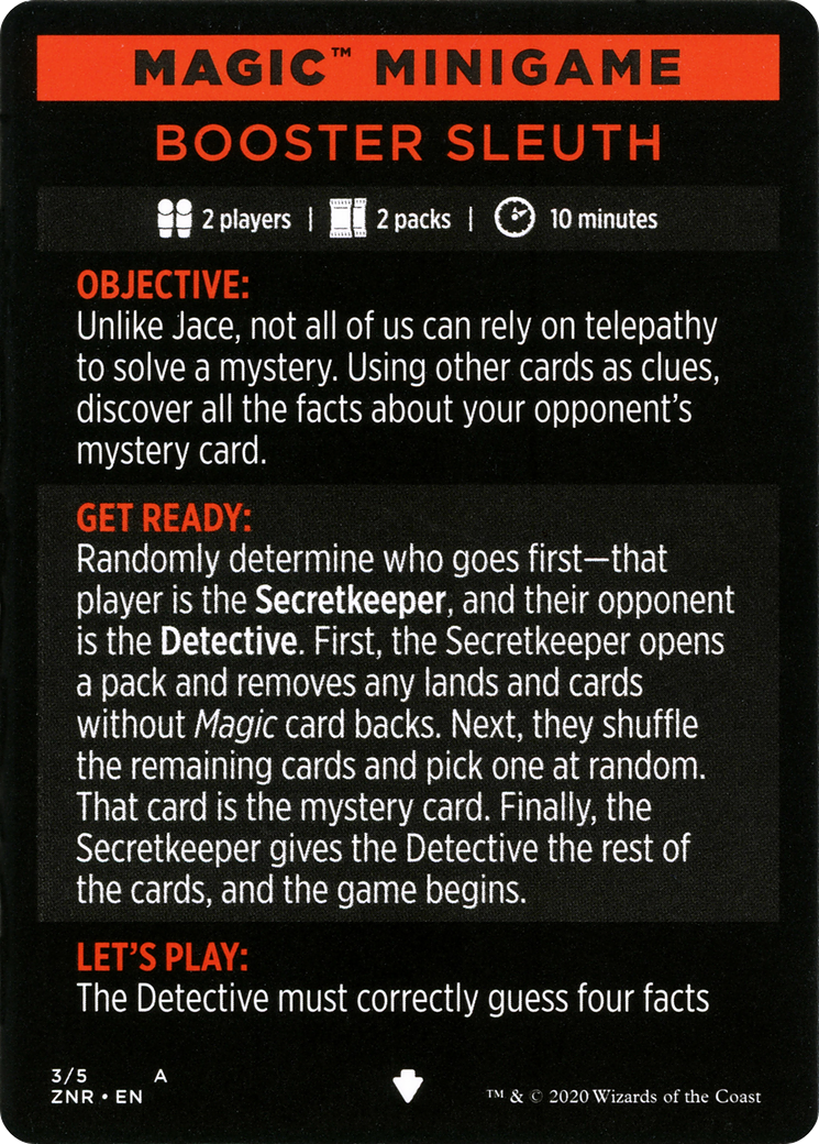 Booster Sleuth // Booster Sleuth (cont'd)  [Zendikar Rising Minigames]