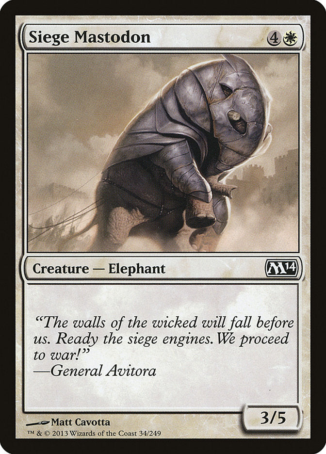 Siege Mastodon [Magic 2014] Foil