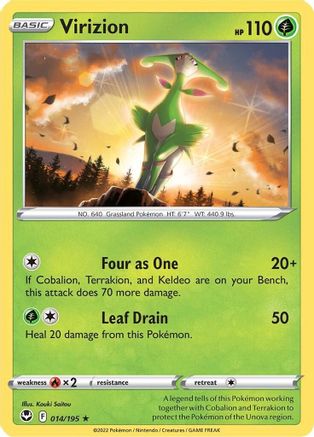 Virizion (014/195) [Sword & Shield: Silver Tempest] Reverse Holofoil