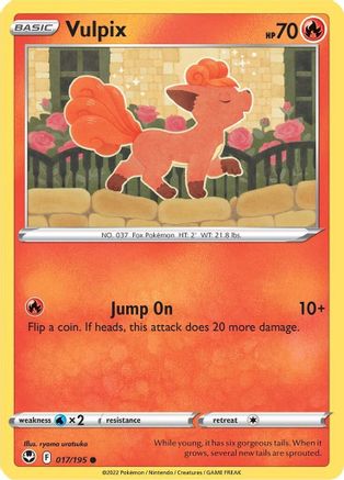 Vulpix (017/195) [Sword & Shield: Silver Tempest] Reverse Holofoil