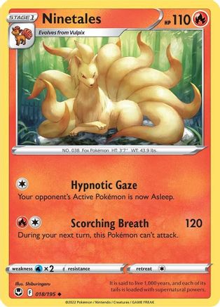 Ninetales (018/195) [Sword & Shield: Silver Tempest] Reverse Holofoil