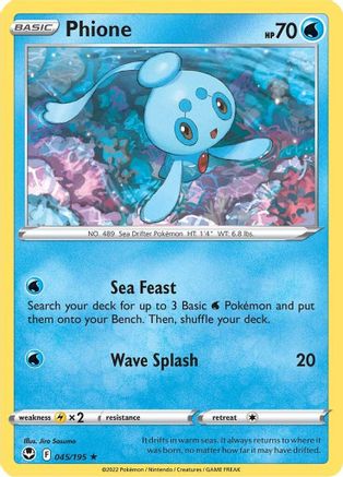 Phione (045/195) [Sword & Shield: Silver Tempest] Reverse Holofoil