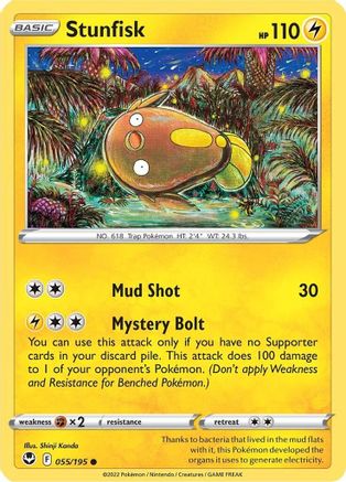 Stunfisk (055/195) [Sword & Shield: Silver Tempest] Reverse Holofoil