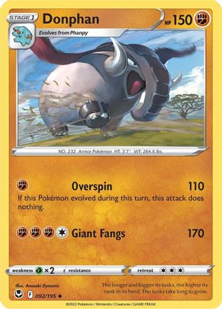 Donphan (092/195) [Sword & Shield: Silver Tempest] Reverse Holofoil