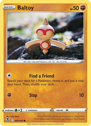 Baltoy (093/195) [Sword & Shield: Silver Tempest] Reverse Holofoil