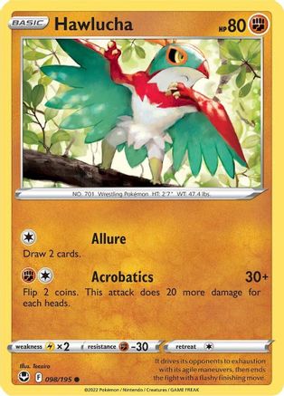 Hawlucha (098/195) [Sword & Shield: Silver Tempest] Reverse Holofoil