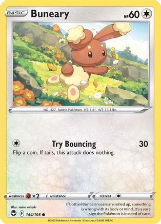Buneary (144/195) [Sword & Shield: Silver Tempest] Reverse Holofoil