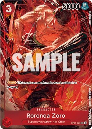 Roronoa Zoro (025) (Parallel) (OP01-025) - [Romance Dawn] Foil