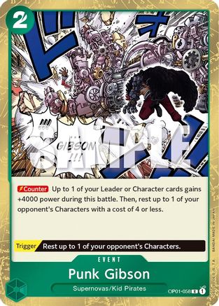 Punk Gibson (OP01-058) - [Romance Dawn] Foil