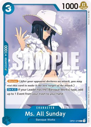 Ms. All Sunday (OP01-079) - [Romance Dawn] Foil