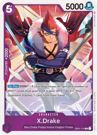 X.Drake (114) (OP01-114) - [Romance Dawn] Foil